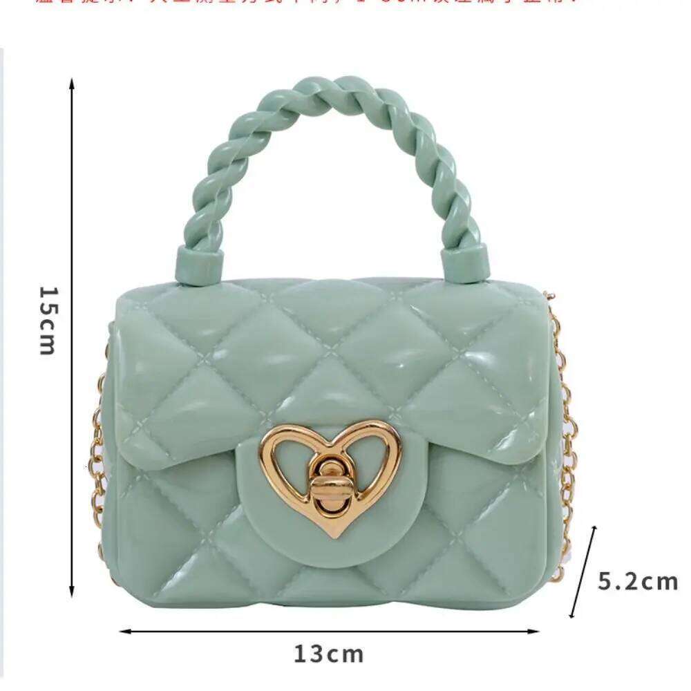 Fashion PU Leather Crossbody Girls Heart Shoulder Bags Children Mini Coin Purses Jelly Bag Kids Handbag Gifts