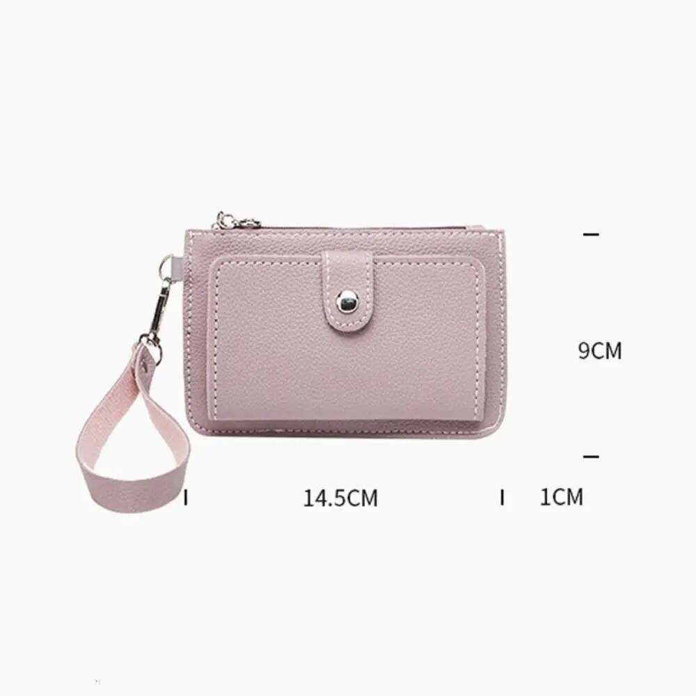 Multifunctional Ultra-thin Coin Purse Mini PU Leather Card Holder Handheld Wallet Women Z260130