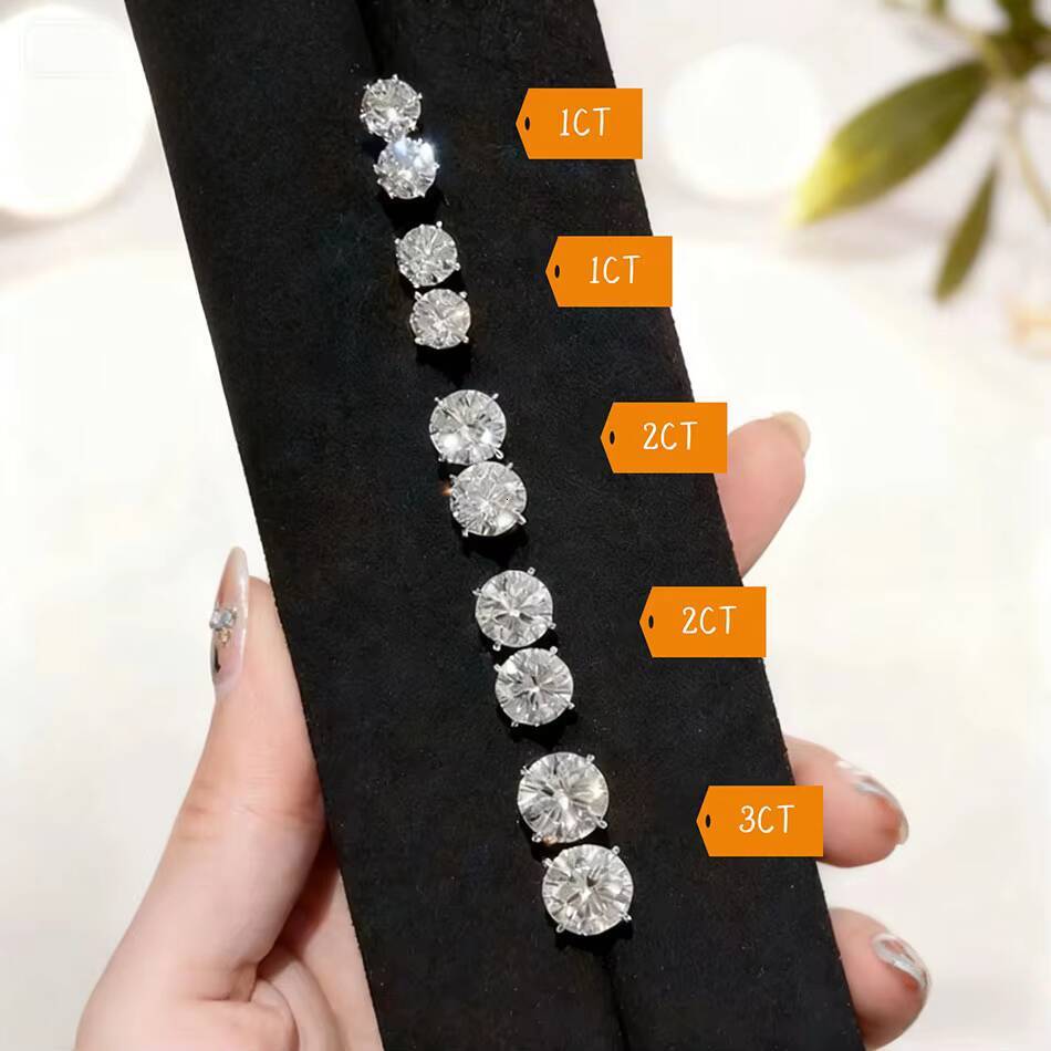 Wholesale Lab Grown Diamond Stud Earrings Round Cut 18k Solid Gold IGI Certified Unisex for Retailers Bulk Order Custom Earrings