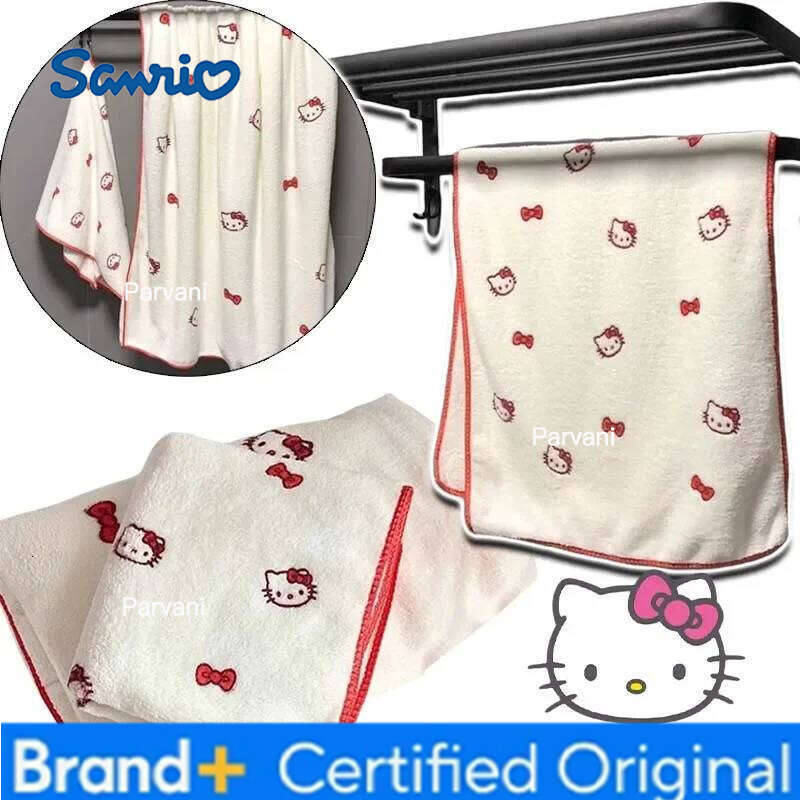 Sanrio Hello Kitty Universal Thickened Coral Fleece with Strong Water Absorption Towel for Adults and Children Gifts H260130