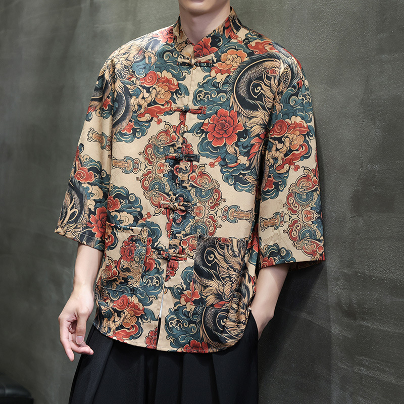 Free shipping New Chinese style solid color simple style buckle pocket decorative woolen coat women's autumn and winter new style Merit