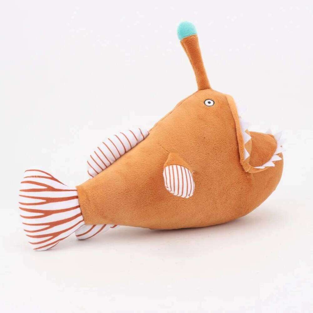 25cm/9.84in Melanocetus johnsonii Devil Lantern Fish Plush Toys Game Peripheral Dolls for Kids Birthday Xmas Gifts Home Dec Y260128