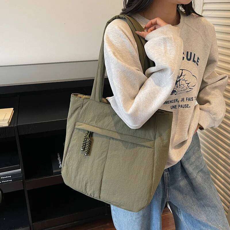 Fashion Large Capacity Tote Women Casual Storage for Work School Commute Versatile and Comfortable Texture Shoulder Bag Z260130