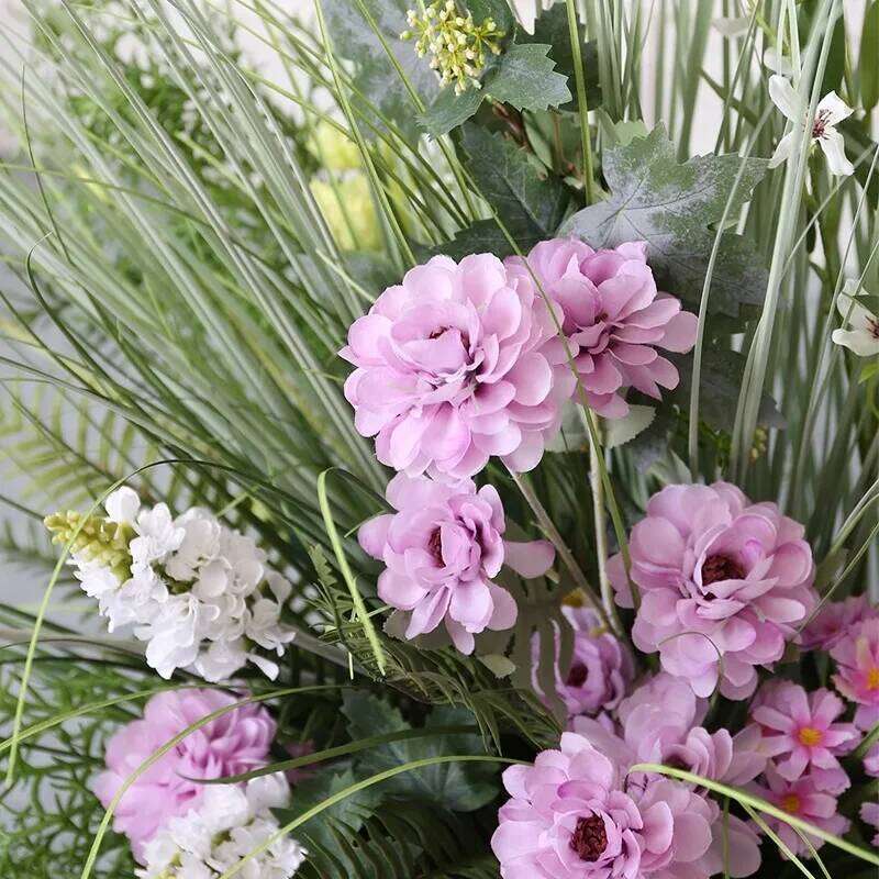 Purple Rose green plants moss Floor Wedding Backdrop Deco Flower Row Arrangement Event Party Prop Window Display prop Y260130