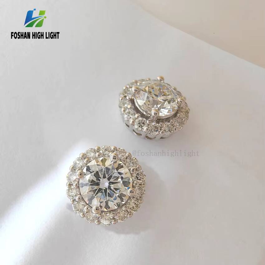 IGI Certified Lab Grown Diamond Halo Earrings Women Man Hot Selling Vs Lab Created Diamond Flower Earring Fine Jewelry