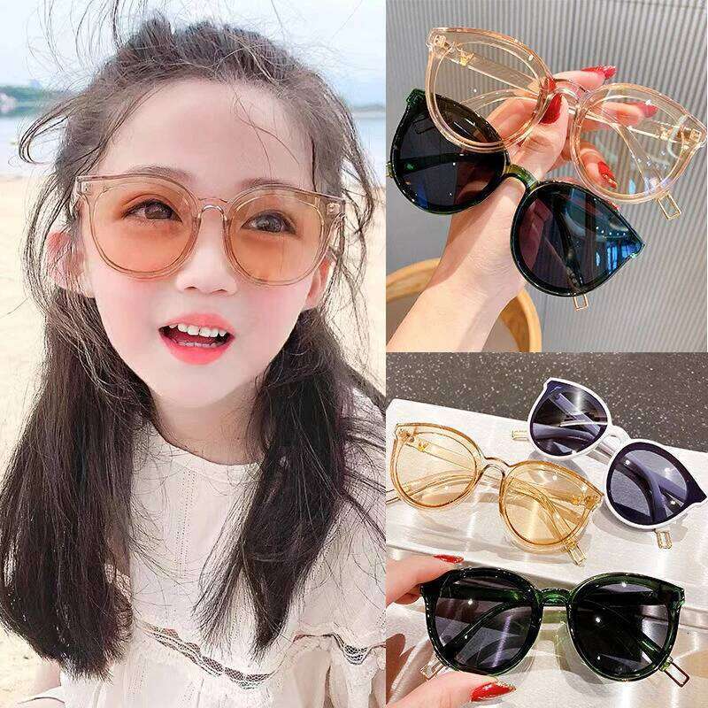 New 2024 Kids Sunglasses Vintage Square Boy Girl Fashion Baby Goggles Children Sun Glasses UV400 Eyewear H260130