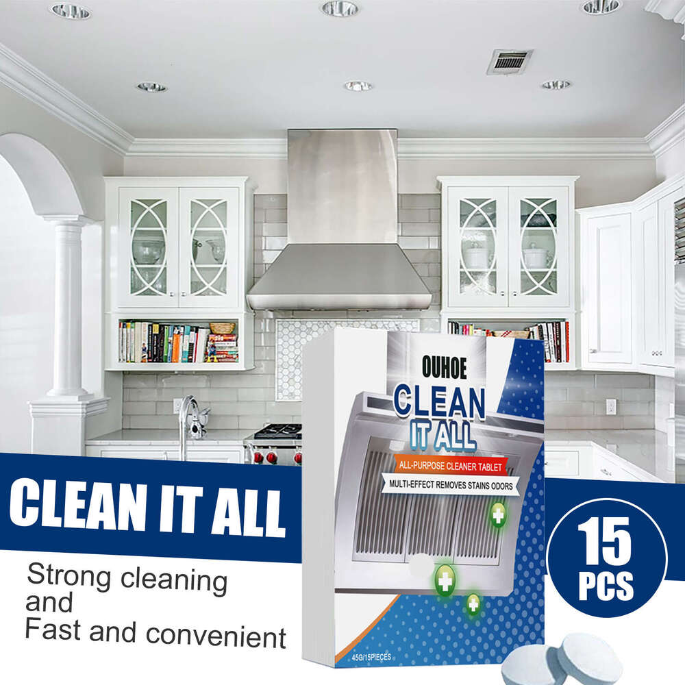 OUHOE Grease Household Kitchen Range Hood Oven Cleaning Stain Removal Effervescent Tablets S260130