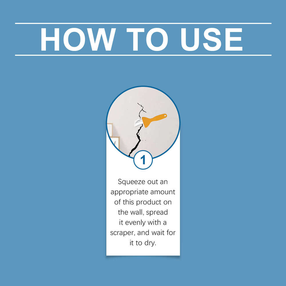 Jakehoe Kit Quick Drying Long-lasting Protection Suitable for Various Wall Crack Repair Paste S260130