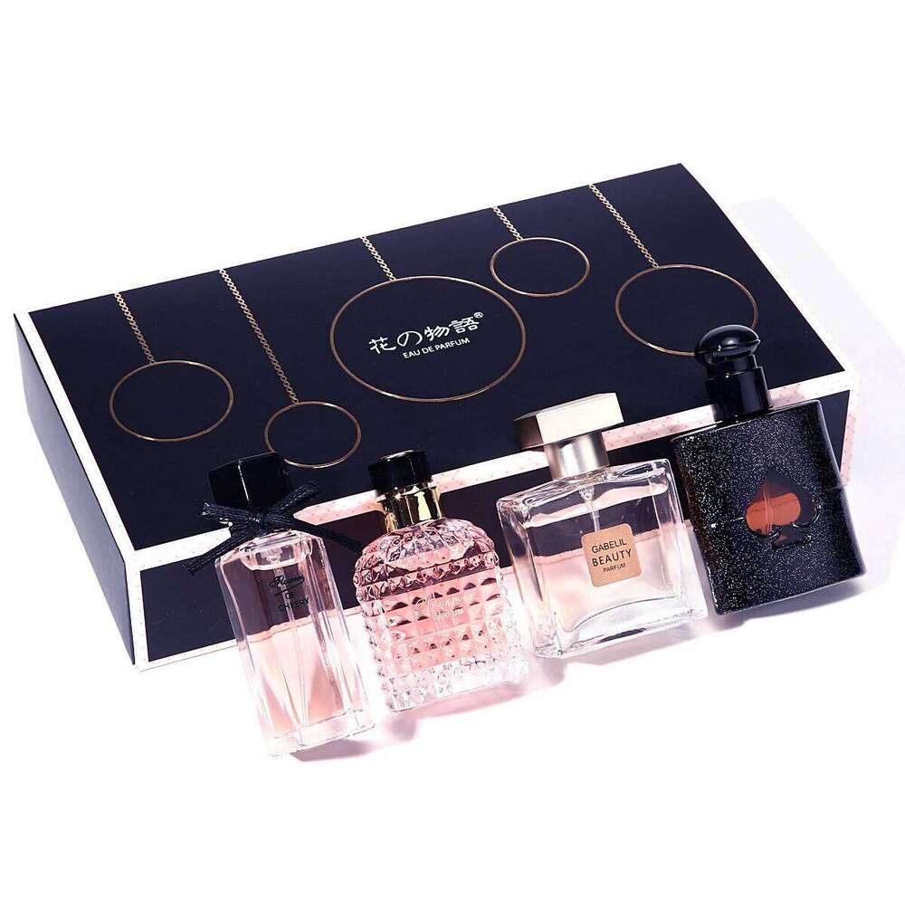 Gift Box Four Piece Set Women Perfume Spray 105ml Floral Scent Lasting Fragrance Pheromone Eau De Parfum Men Cologne Balminess H260130