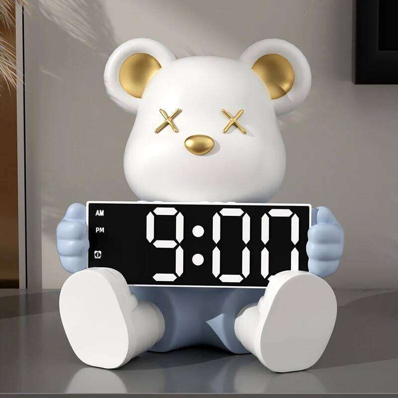 Cartoon Bear Living Room Desk Fashion Mute Nightstand Alarm Clock Restaurant Watch Bedroom Decoration W260130