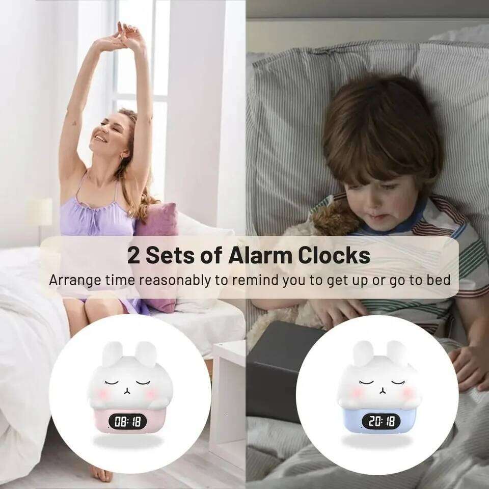 Cute Duck Shaped Silicone Lamp with USB Charging Adjustable Timer LED Colorful Night Light for Sleeping W260130