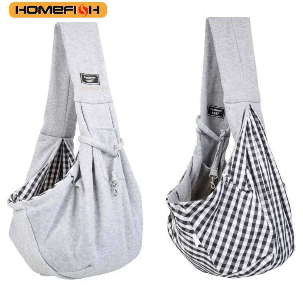 Adjustable Dog Sling with Pocket Breathable Small Animals Carrier Crossbody Shoulder Pet Outdoor Travel Portable Bag 26H0130