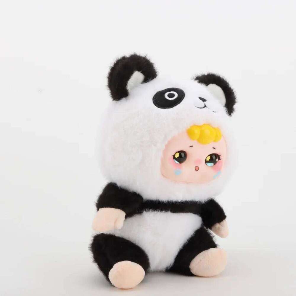 21cm Cute Giant Vinyl Plush Toy Stuffed Animal Adorable Soft Bear with Realistic Details Kawaii Panda Gift for Kids Y260128