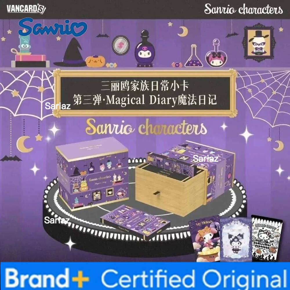 Sanrio Authentic Family Daily Small Cards Fantasy Notebook HelloKitty Pink Cute 50th Anniversary Souvenir Gift Box Series Card H260130