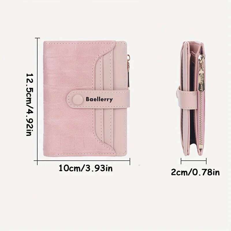 Baellerry Brand Women 2023 New Women's Short Wallet Buckle Sanded Leather Coin Purse Mini Female Purses Carteras Z260130