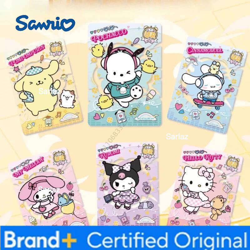 Sanrio Genuine Collection Card Japanese Cartoon Daniel Star Hello Kitty Exquisite PVC Transparent Craft Cards Gifts H2601301