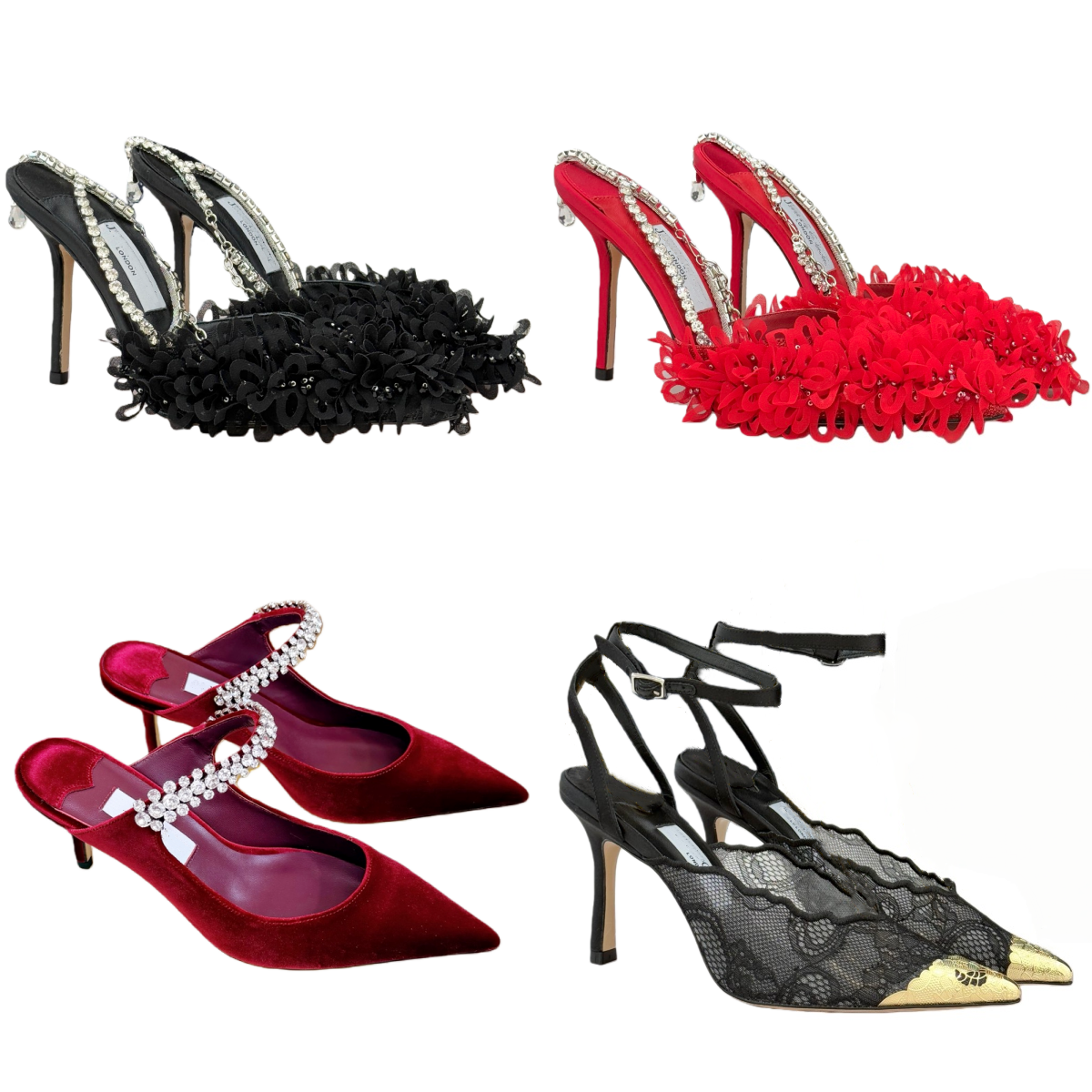 Womens Designer sandal bing Crystal Diamond Stiletto Heel saedashoe faiz Pointed Mule sandalen Luxury Lace Leather slippers formal prom pump Bridal wed dress shoe