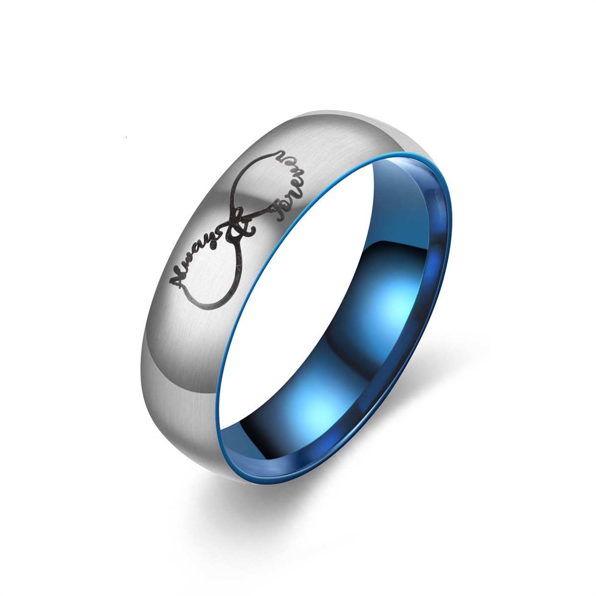 Fashion New Matte Blue Crown Heart LOVE King Queen Exclusive Source