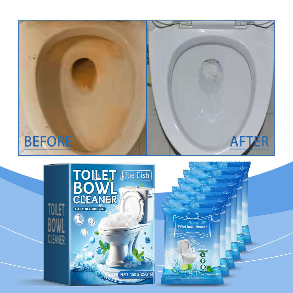 Jue-Fish Toilet Bathroom Household Dirt Urine Stains Odor Foam Cleaning Powder S260130