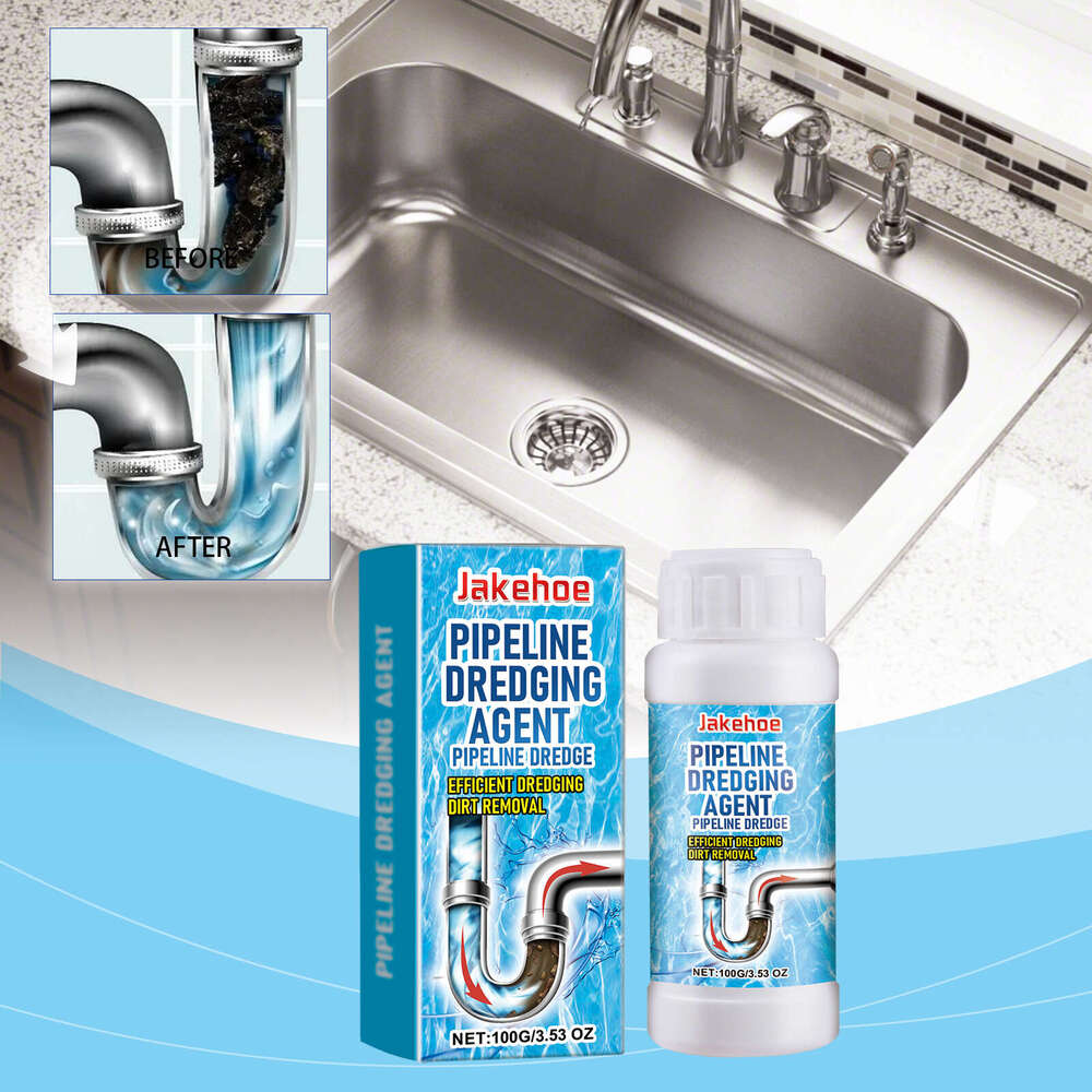 Jakehoe Cleaner for Sink Drain Kitchen Toilet Pipe Fast Unclogging Cleaning S260130