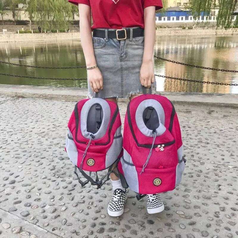 Losing Money Sale Puppy Kitten Outdoor Backpack Chest Bag Breathable Mesh Pet Outing Carrying Casual Dogs Teddy Golden Retriever 26H0130