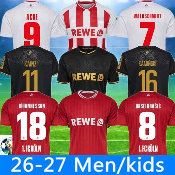 25 26 Soccer jerseys FC Koln 2025 2066Koln jersey MARTEL HUBERS WALDSCHMIDT KAINZ HUSEISIC LJUBICIC football shirt Kit Retro Men fans kids kit 4XL