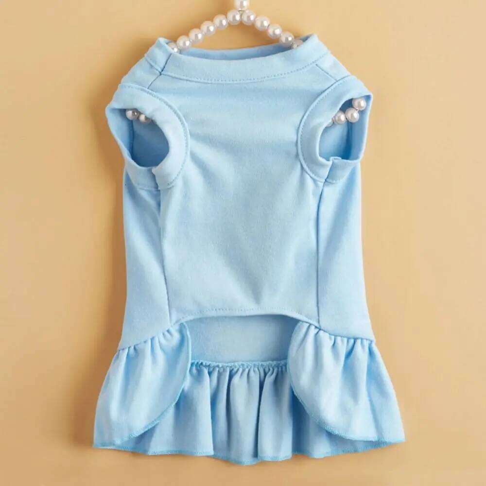 Sleeveless Summer Clothes Breathable Soft Pet Princess Dresses Thin Design Fashionable Cat Skirt For Puppy Small Animal H260130