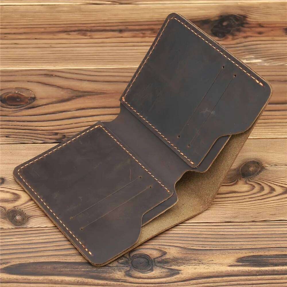 Luxury Handmade Genuine Business Men Leather Credit Case Small man / Women ID Holder Cover Card Wa Z260130