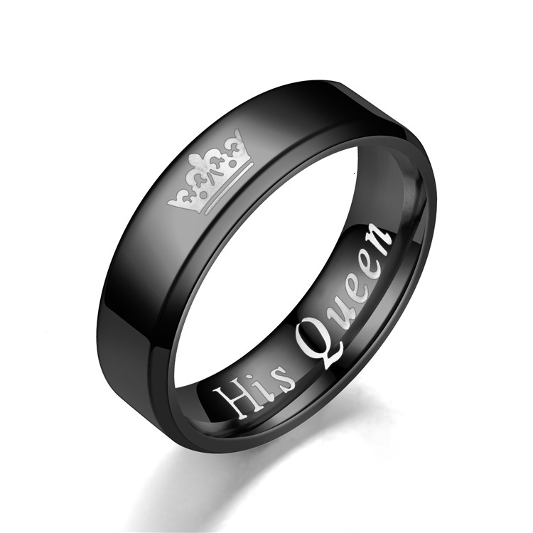 Hot-Selling New Beveled Crown Herking His Queen Fashion Couple Pair Rings