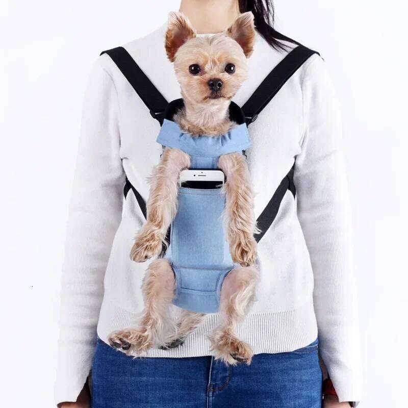 Denim Pet Backpack Outdoor Travel Dog Cat Carrier Bag for Small Dogs Puppy Kedi Carring Bags Pets Products Trasportino Cane 26H0130