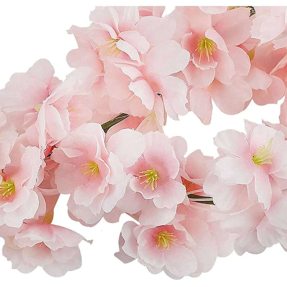 3PCS Cherry Blossom Hanging Vine Silk Garland Artificial Flower Faux Sakura for Wedding Garden Party Decor W260130