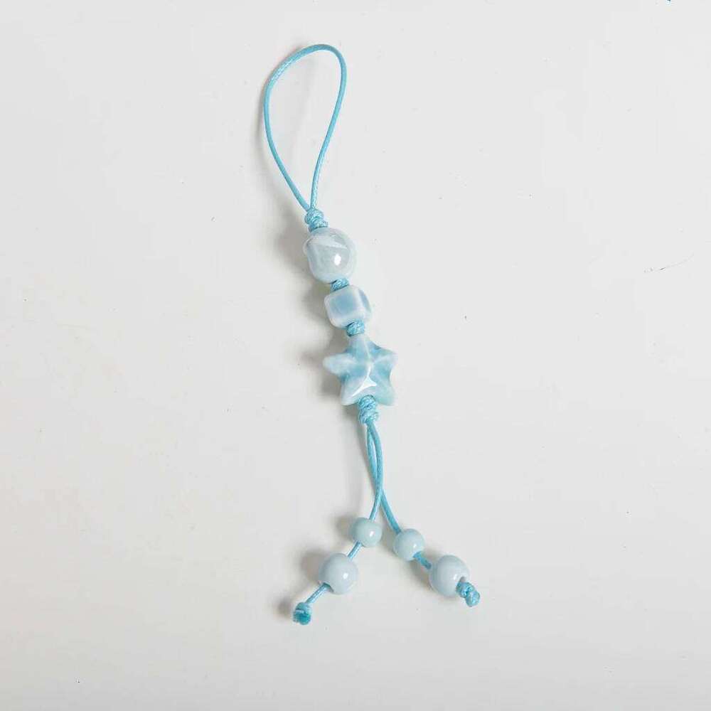 Handmade Purple Star Cat Claw Ceramic Charm Keychain Unique Bag Pendant Boho Gift S02-023 Z260130