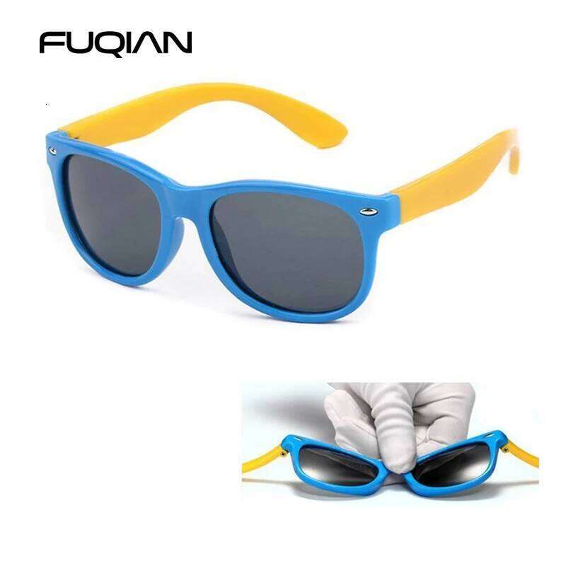 Fashoin Kids Polarized Sunglasses Boys Girls Vintage Silicone Children Sun Glasses Stylish Safty TR90 Eyeglasses Baby UV400 H260130