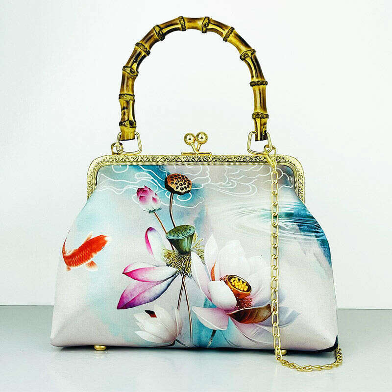 New Arrival Clutch Handbag Tote Crossbody Fashionable Elegant Ancient Style Hot-Selling Gold-Clasp Cheongsam Bag Bamboo Knot MASA