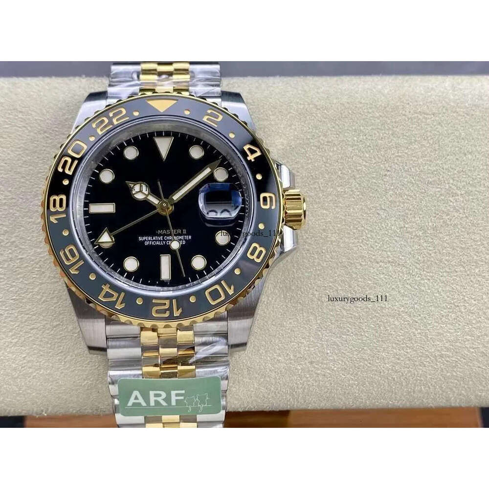 Super quality 40mm ARF factory 904 steel GMT watch equipped with ETA 3285 movement mechanical dial Pepsi bezel