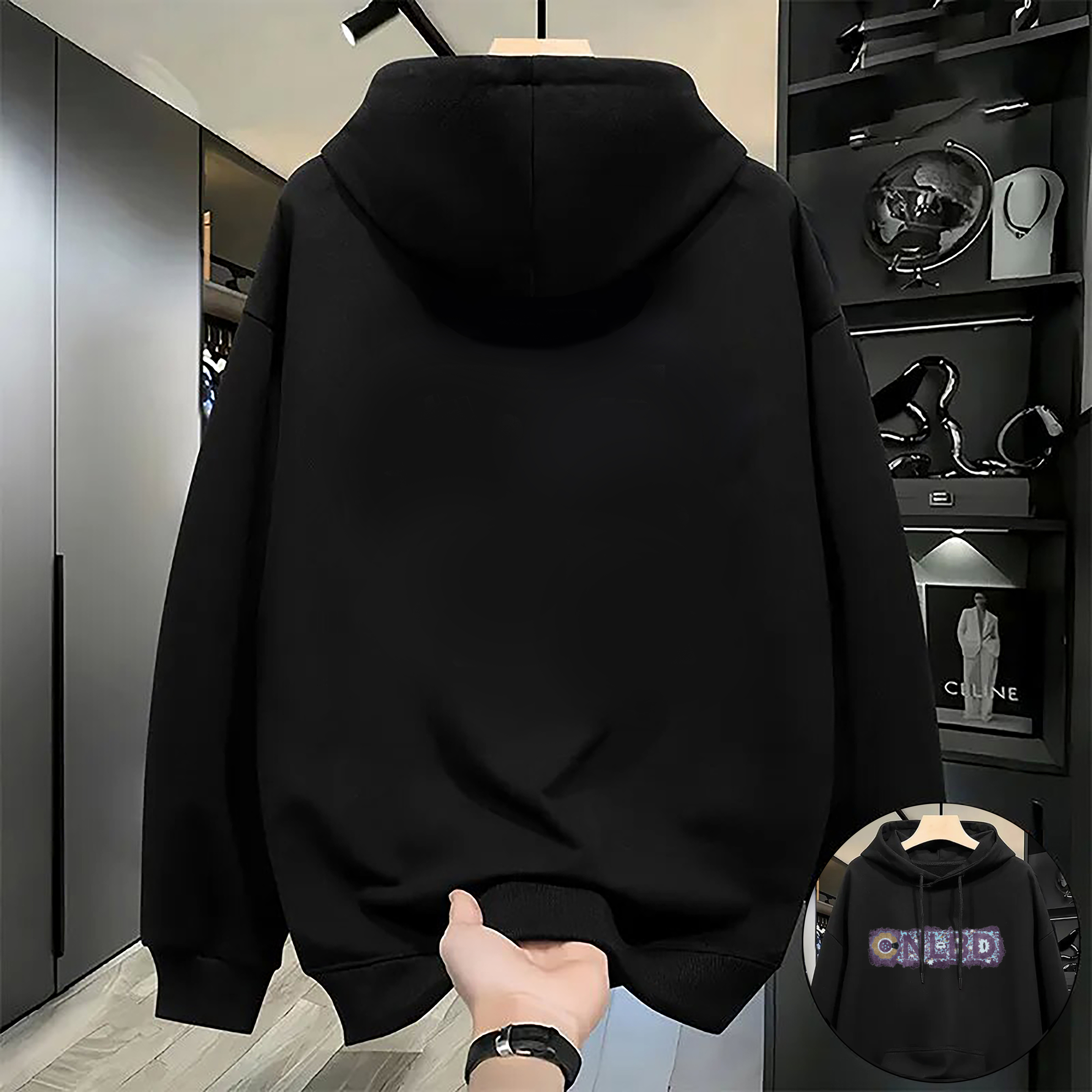 Chinese New Year Hoodie for Teen Boys Trendy Loose Fit Pullover Sweatshirt Casual Streetwear