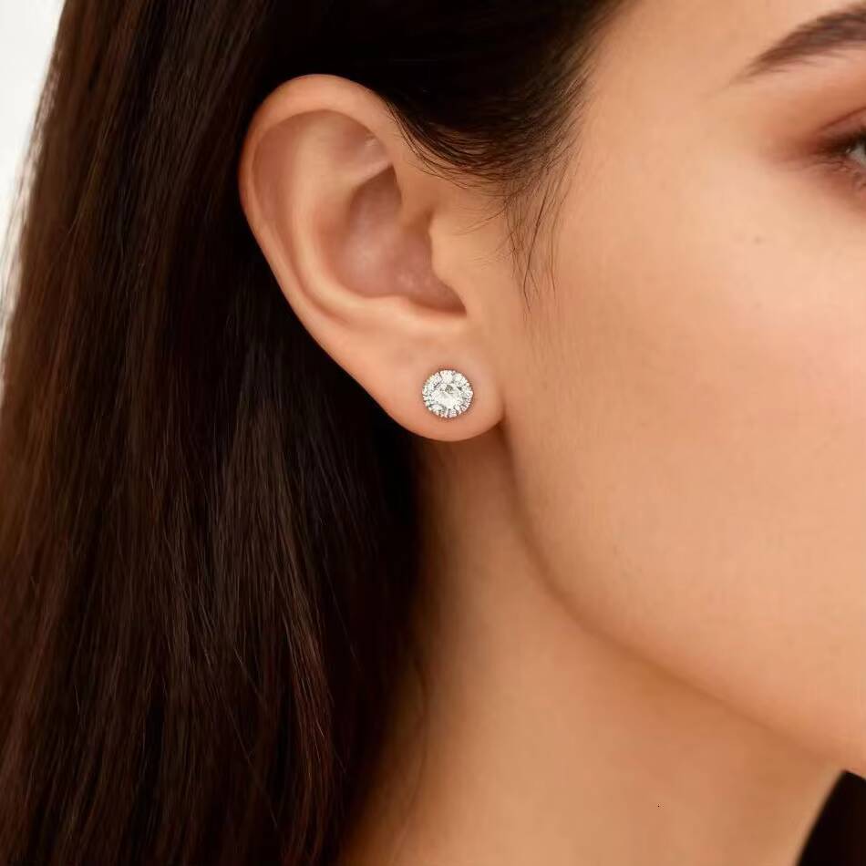 Lab Diamond Earrings 1ct D VVS2 VS1 Round Cut IGI Lab Grown 9k 14K Real Solid Gold Fine Jewelry Elegant Diamond Stud Earrings