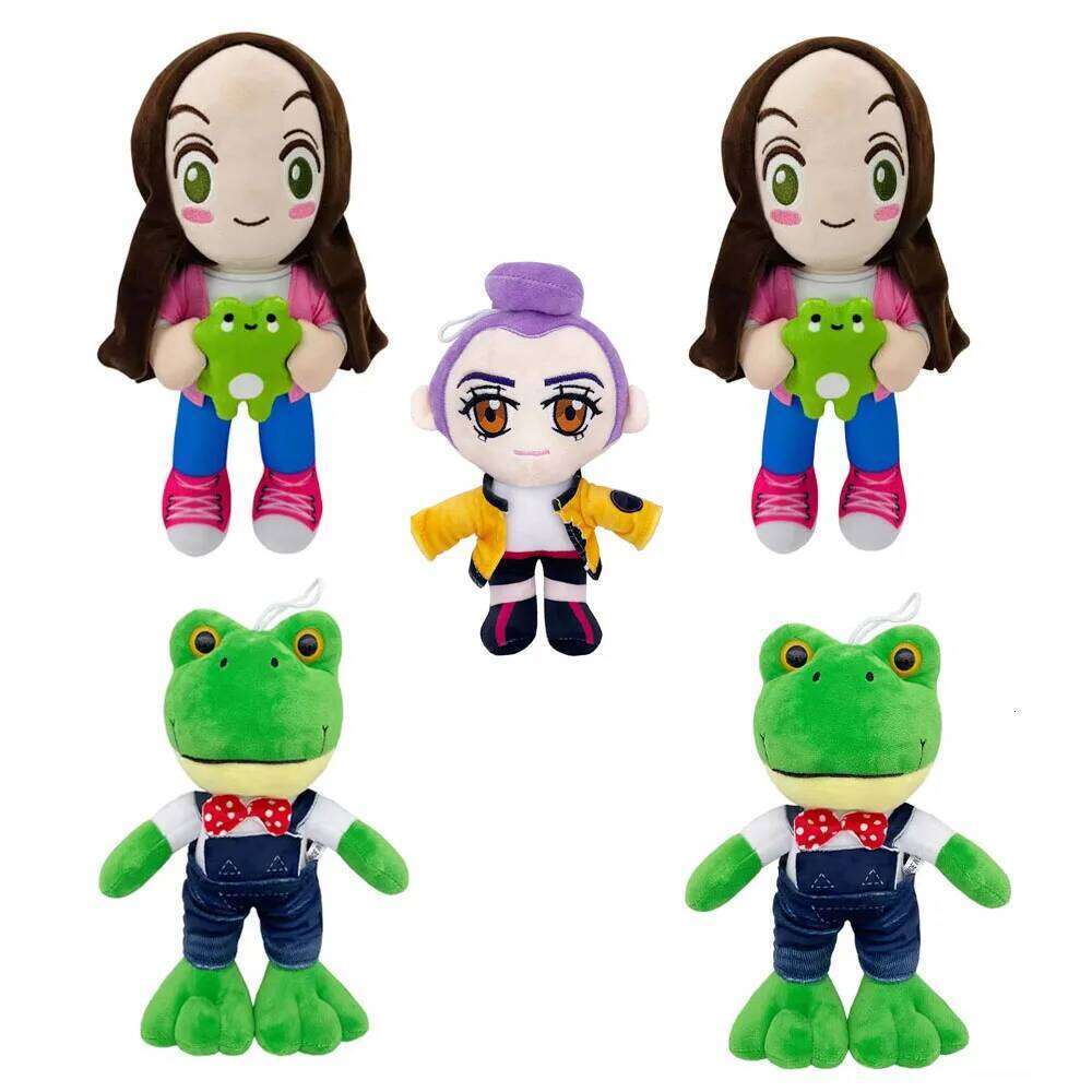 Hot Cute Magic Expression Doll 25cm Cartoon Girl Plush Toy Soft Long Leg Frog Kids Christmas Gift Y260128