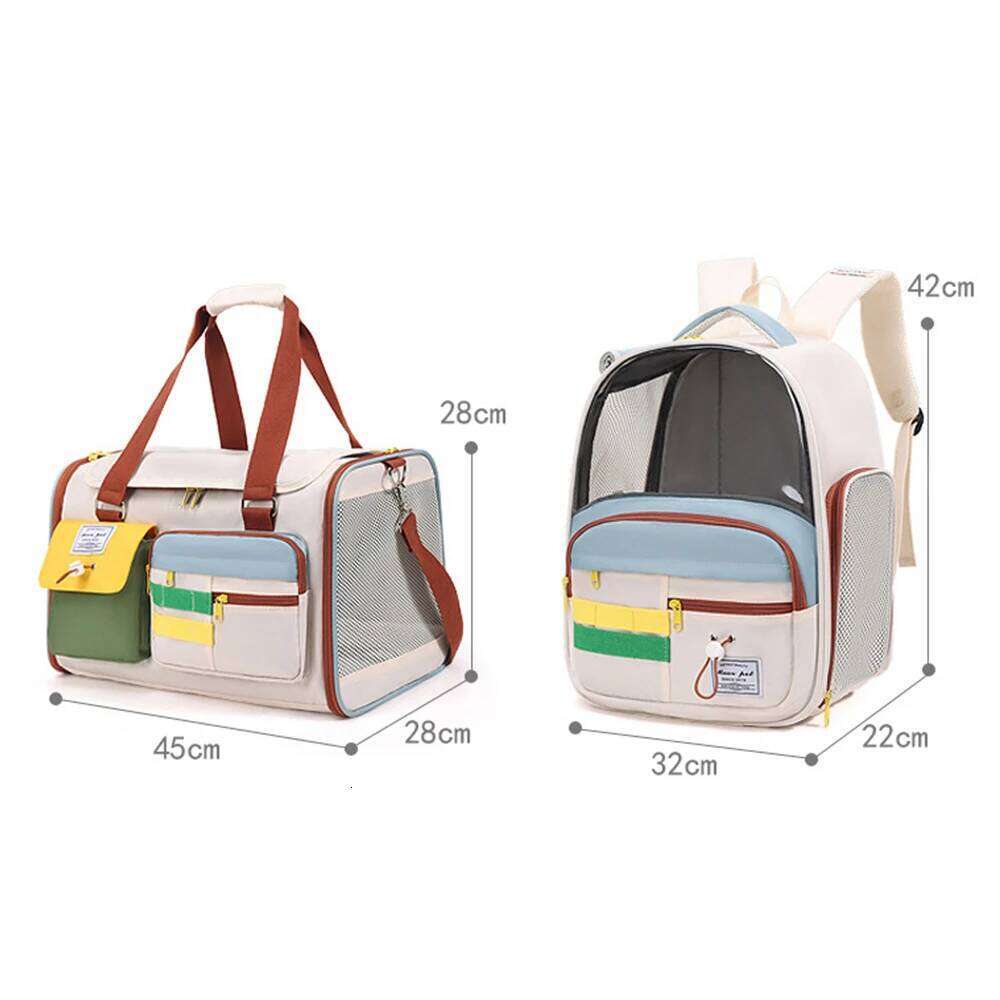 Portable Outdoor Cats Dogs Backpack Carying Bag Comfortable Breathable Large Capacity Shoulder Handbag for Pet Products 26H0130