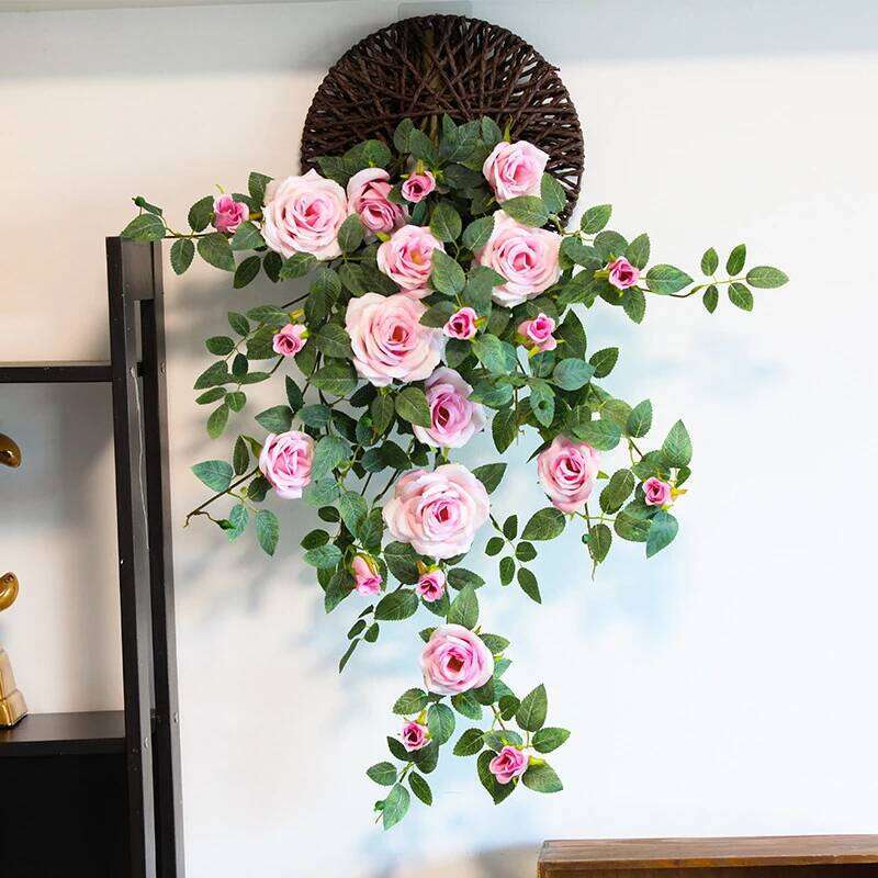 Artificial Flowers Roses Vines 68.89in Silk Wedding Party Garden Living Room Indoor Balcony Air Conditioning Pipe Decoration Y260130