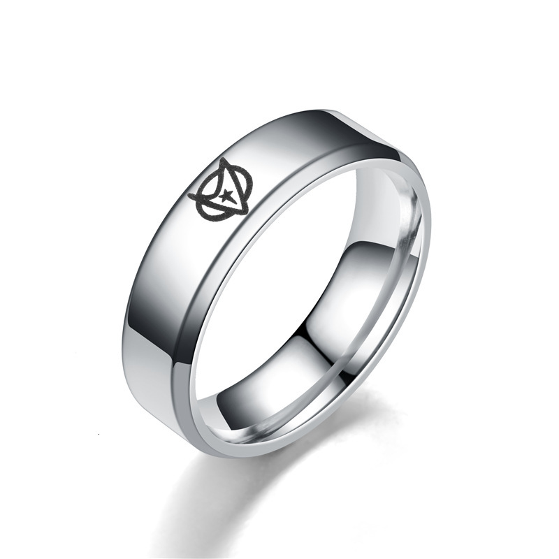 Fashion Game Peripheral Star Trek Ring Double Bevel Elegant New Couple Matching Rings