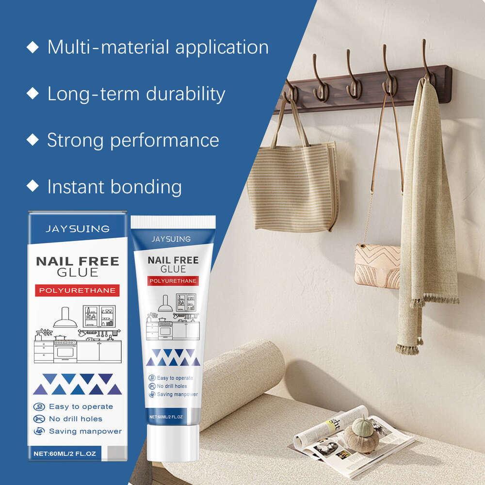 Jaysuing Household Wood Metal Ceramic Plastic Daily Home Long-Lasting Stable Nail-Free Adhesive S260130