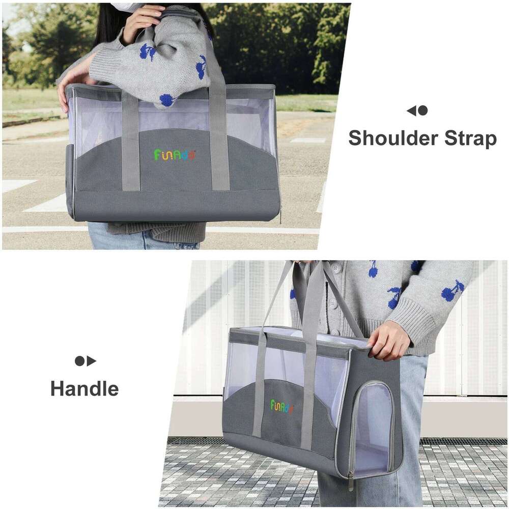 FUNADD 44 30.5 x 20.5cm Portable Breathable Pet Outdoor Shoulder Tote Crossbody Handbag Dog Cat Bag 26H0130