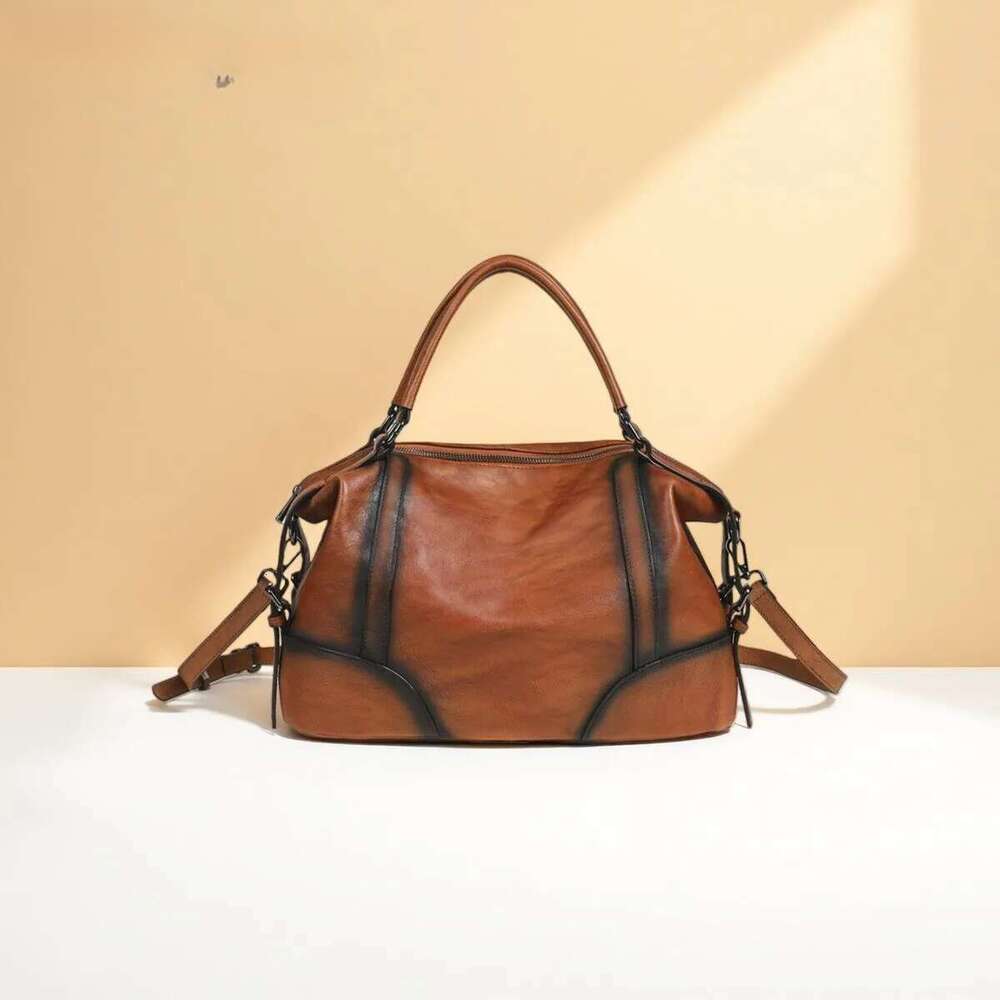 MOTAORA New Top Grain Cowhide Leather Tote Bag For Women High Quality Shoulder Vintage Handbag Purse KABAHEBINGJUE