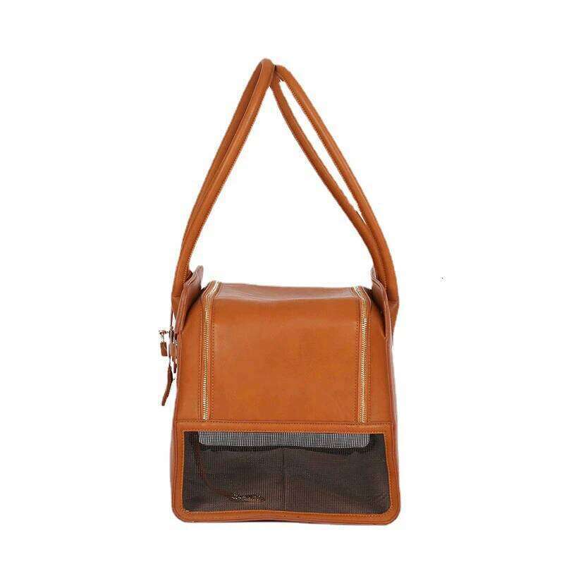 Travel Pet Cat Bags Breathable Waterproof Leather Small Dog Outdoor Shoulder Bag Folding Cats Carrying Handbag 26H0130