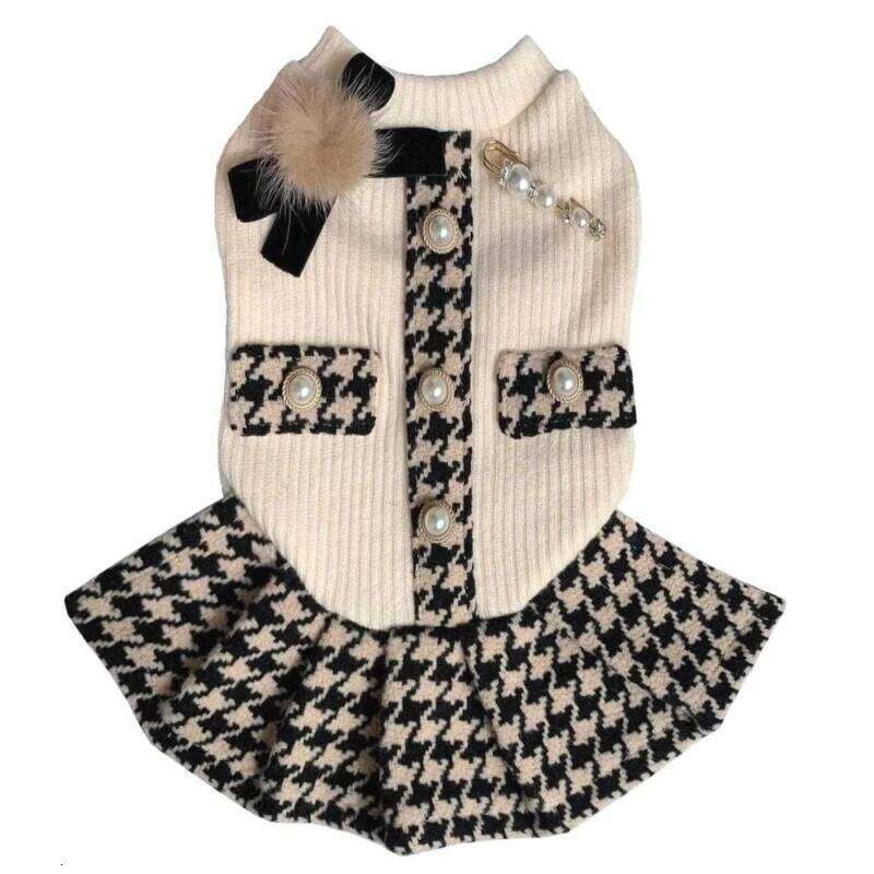 New Classic Knitted Pet Princess Dress Soft Cat Apparel For Small Dog Chihuahua Puppy And Kittens Elegant Clothes H260130