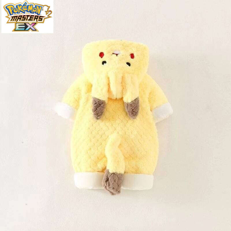 Pokemon Pikachu One-piece Clothes Anime Cosplay Hooded Warm Pajamas Cute Baby Children's Toys Christmas Gift L260129 - view 5