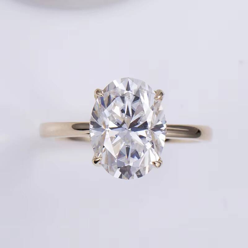 MSR-1226 Customized Jewelry 14K Gold Engagement Solitaire Diamond Ring 258ct D VS1 Oval Shape Lab Grow Diamond Ring