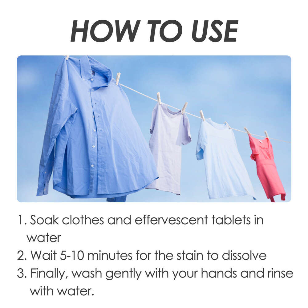 Jaysuing Biological Enzyme Explosive Salt Effervescent Tablets for Cleaning Yellowing and Stubborn Coffee Stains on Clothes S260130