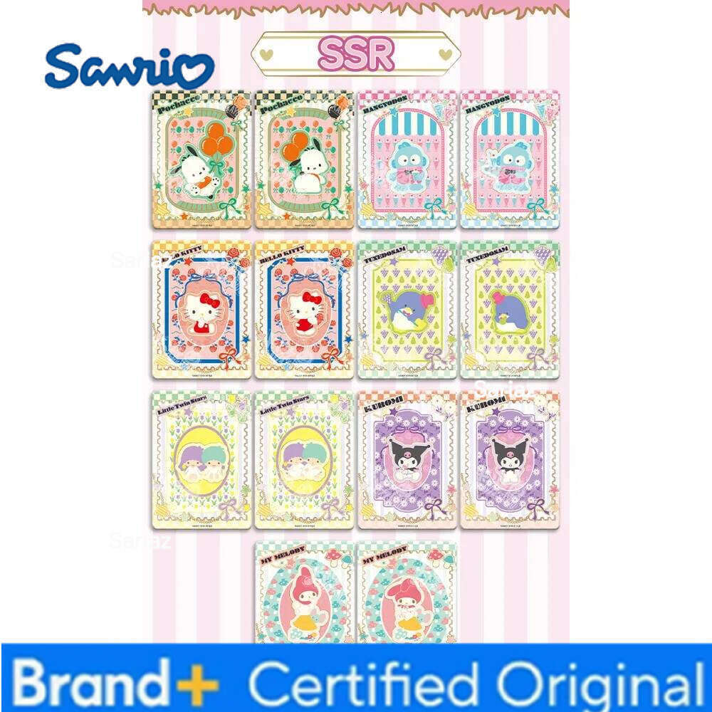 Sanrio Original for Children Melody Pochacco Pom Purin Classic Cartoon Star Limited Game Collection Card Table Gifts H260130